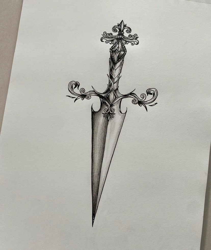 Sword Tattoo Flash