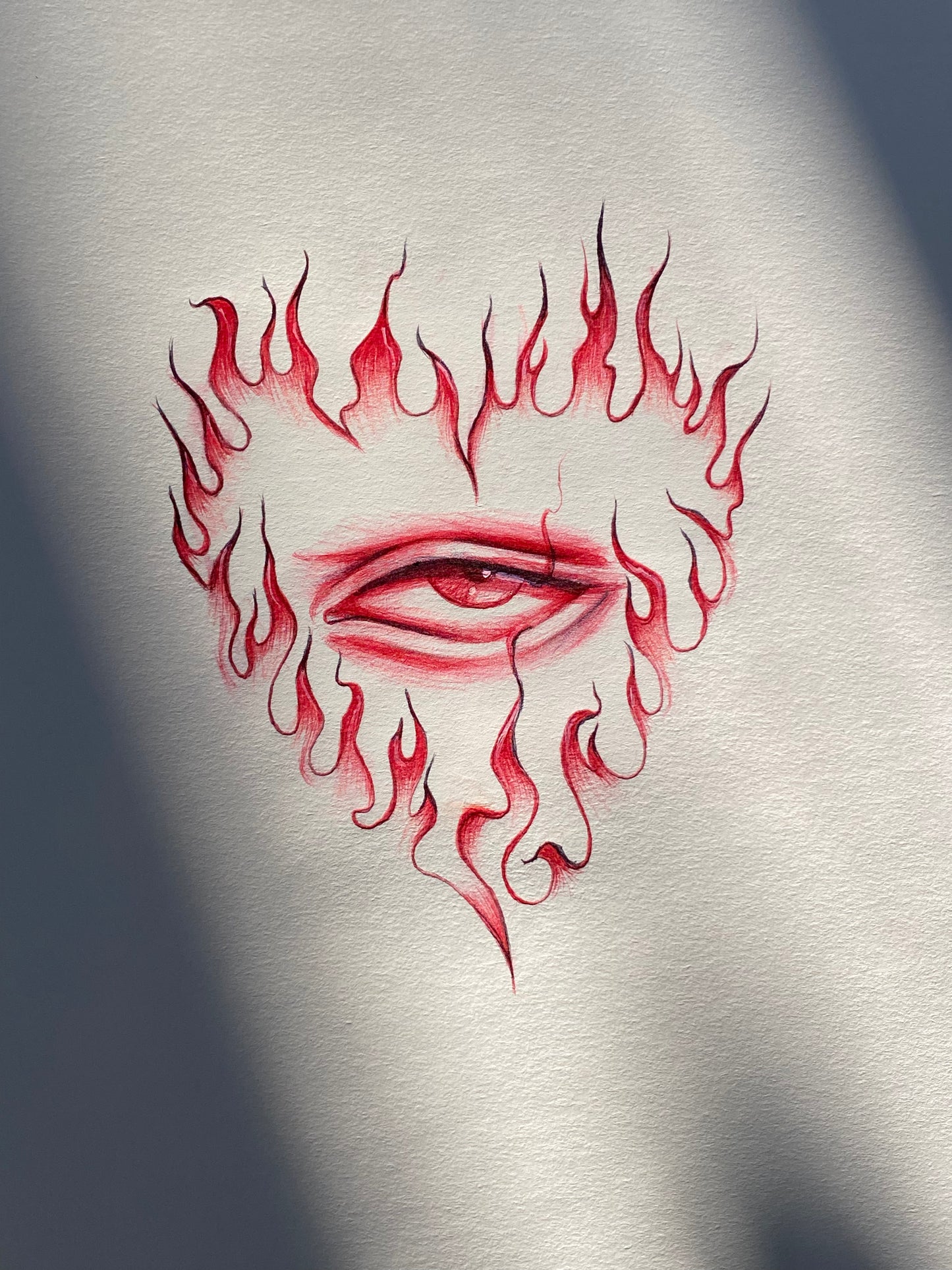 Fire Eye Tattoo Flash